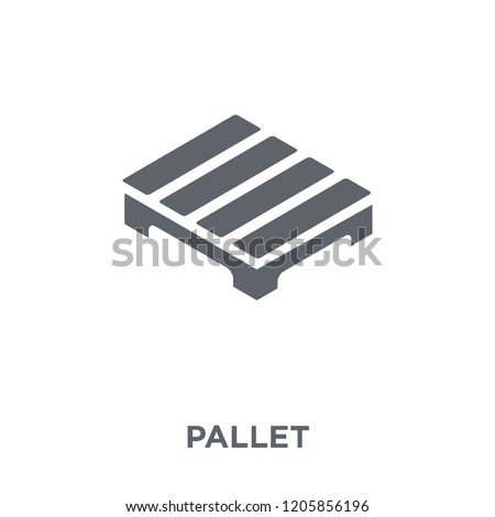 Pallet icon. Pallet design concept from Delivery and logistic collection. Simple element vector illustration on white background. Royalty-Free Stock Photo #1205856196