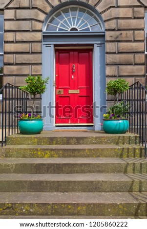 Typical door in Edinburgh/Scotland