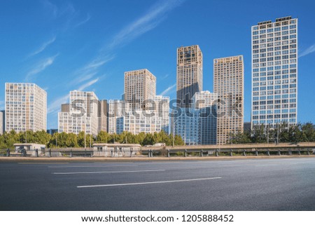 modern urban architecture skyline panorama in Macao China and road traffic