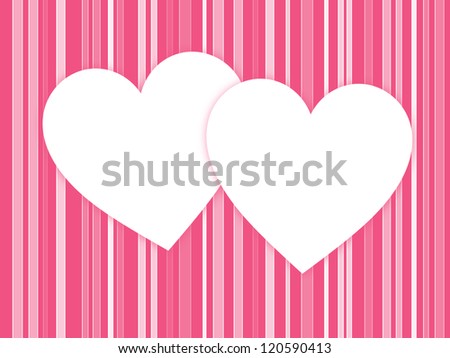 White Hearts with Pink Hearts