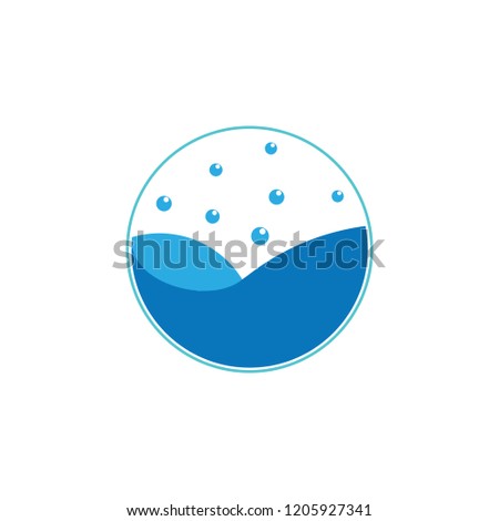 water and bubble symbol logo vector
