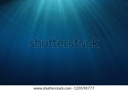 Abstract underwater background with sunbeams