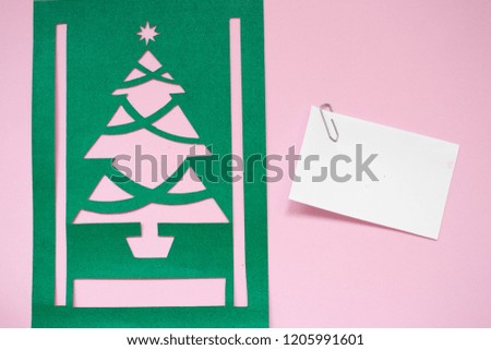 Paper cut christmas card