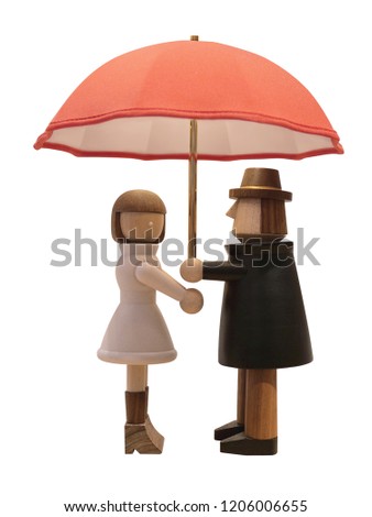 twain lovers under the umbrella