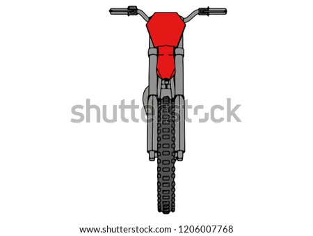 red motorcycle vector
