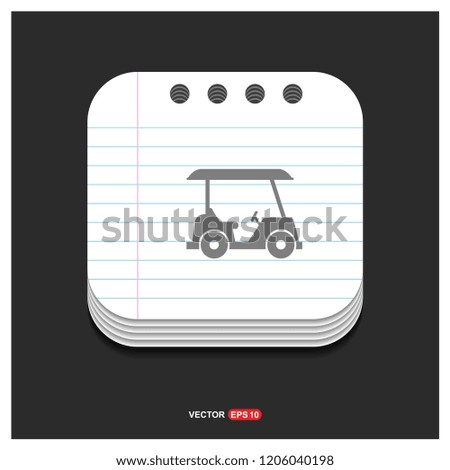 Golf Car Icon - Free vector icon