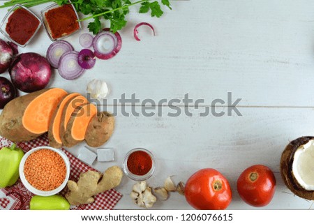 Fresh Vegetables on White Background