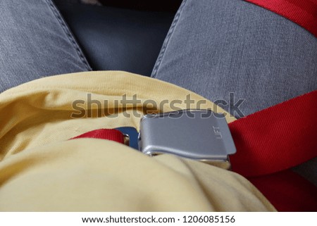 Seat belt on aircraft