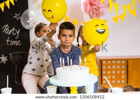 little boy on his birthday