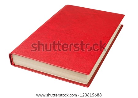 book red on white background Royalty-Free Stock Photo #120615688
