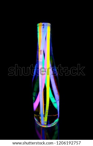 Glow in glass bottle