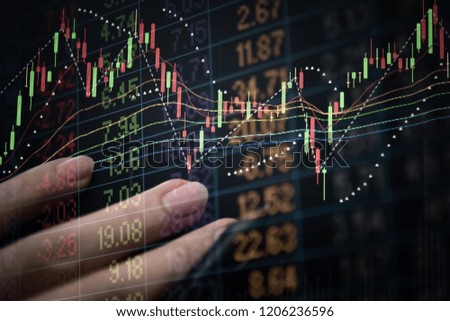 FINANCIAL SERVICE concept with Data analyzing in Forex, Commodities, Equities, Fixed Income and Emerging Markets. the charts and summary info show about "Business statistics and Analytics value".