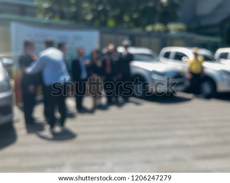 abstract blurry background of camera man shooting interviewing