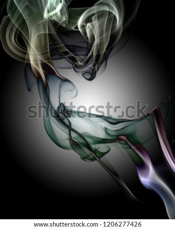 Abstract Photograph designs using smoke trails and plumes from various sources. NOT AN ILLUSTRATION 