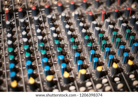studio mixer knobs - music equipment, sound controller