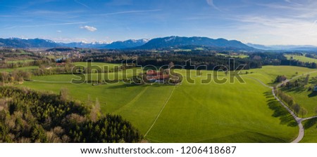 Drone Shot, Alpen Bavaria close to Bad Tölz Panorama