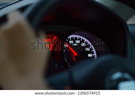 Speedometer Caught in the car.