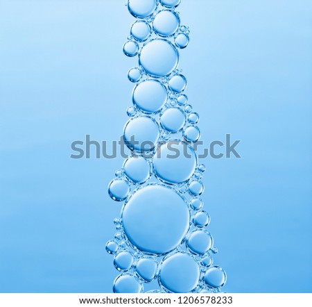 A group of clear  air bubbles