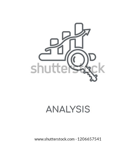 Analysis linear icon. Analysis concept stroke symbol design. Thin graphic elements vector illustration, outline pattern on a white background, eps 10.