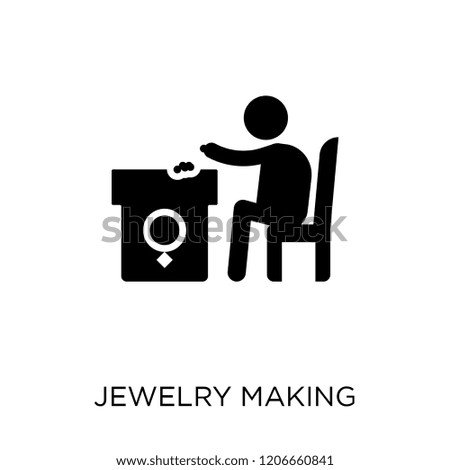 Jewelry making icon. Jewelry making symbol design from Activity and Hobbies collection. Simple element vector illustration on white background.
