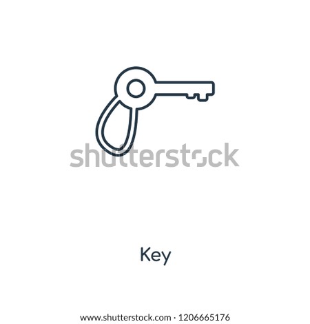 Key concept line icon. Linear Key concept outline symbol design. This simple element illustration can be used for web and mobile UI/UX.
