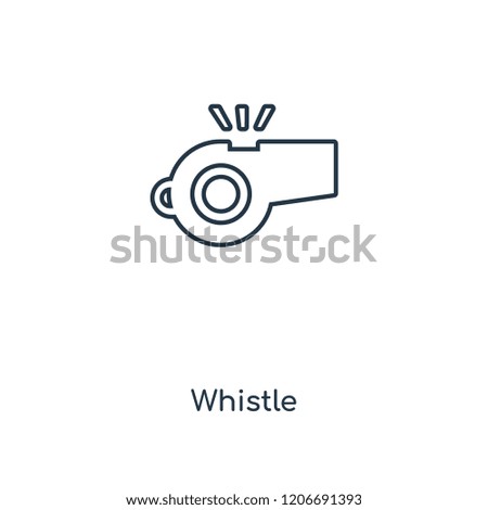 Whistle concept line icon. Linear Whistle concept outline symbol design. This simple element illustration can be used for web and mobile UI/UX.