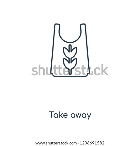 Take away concept line icon. Linear Take away concept outline symbol design. This simple element illustration can be used for web and mobile UI/UX.