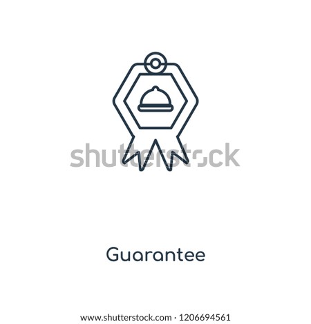 Guarantee concept line icon. Linear Guarantee concept outline symbol design. This simple element illustration can be used for web and mobile UI/UX.
