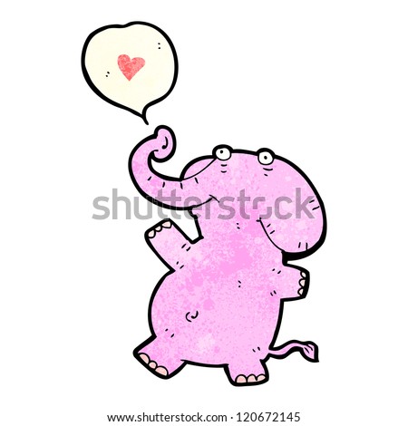 cartoon elephant in love