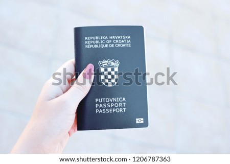 Croatian passport in hand