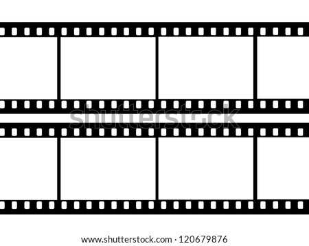 black film sheet on background white
