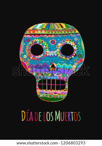 Day of the dead. Mexican sugar skull for your design