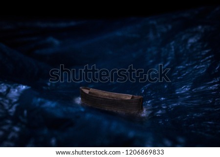 Model of Noah's Ark in the sea