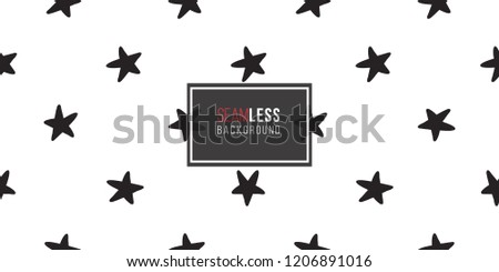 Halloween seamless pattern with black star. Cute vector background for decoration halloween cadrs, package paper, flyer. 