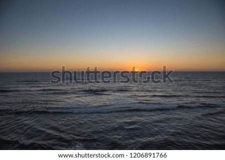 Sunset. San Diego, California, USA. Ocean, sunset, coastal view. Landscape. 