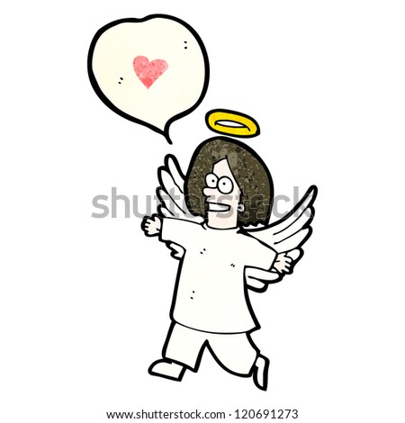 cartoon angel in love