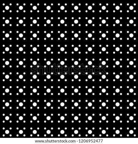 Vector of seamless pattern with polka dot.Black and white
