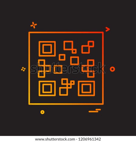 QR code icon design vector