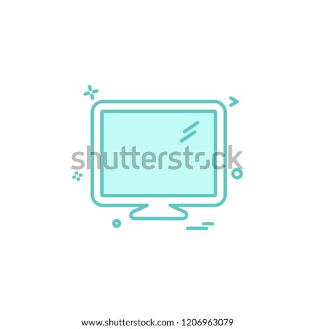 lcd screen icon vector design