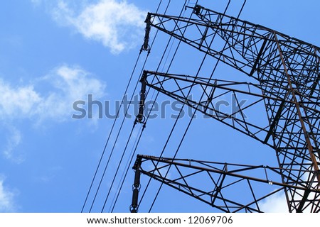 pylon against a blue sky