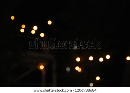 blurred of lights on black background
