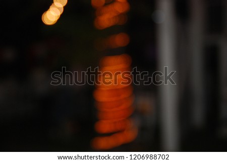 blurred of lights on black background
