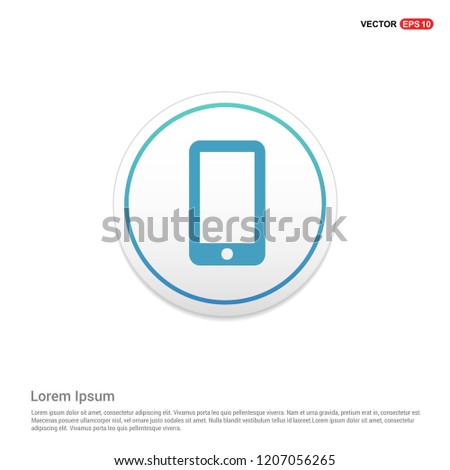 Mobile phone icon Hexa White Background icon template - Free vector icon