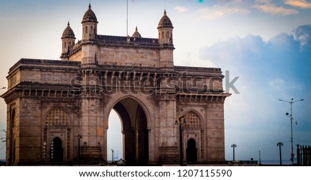 Gateway of India, Mumbai, Maharashtra, India. The most popular tourist attraction, it is the unofficial icon of the city of Mumbai. People from around the world come to visit this monument every year.