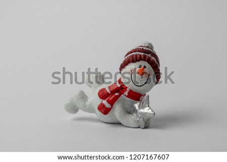 Cute Snowman decoration  whit Background.