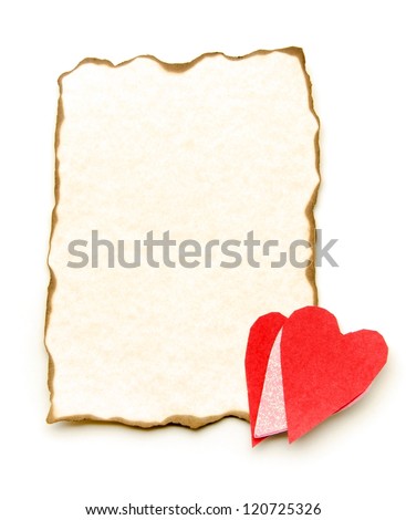 Papyrus paper with heart
