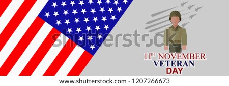 Happy Veteran Day Vector Illustration. Suitable for greeting card, poster and banner.