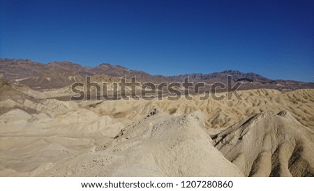 Moonlike carved hills at Zabriskie Point - Death Valley - California