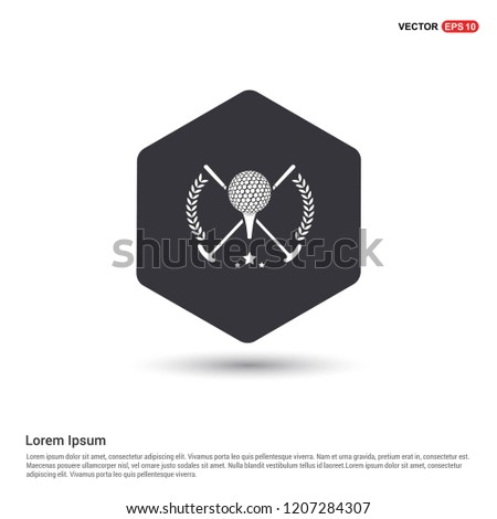 Golf Champion Icon Hexa White Background icon template - Free vector icon