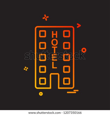 Hotel icon design vector